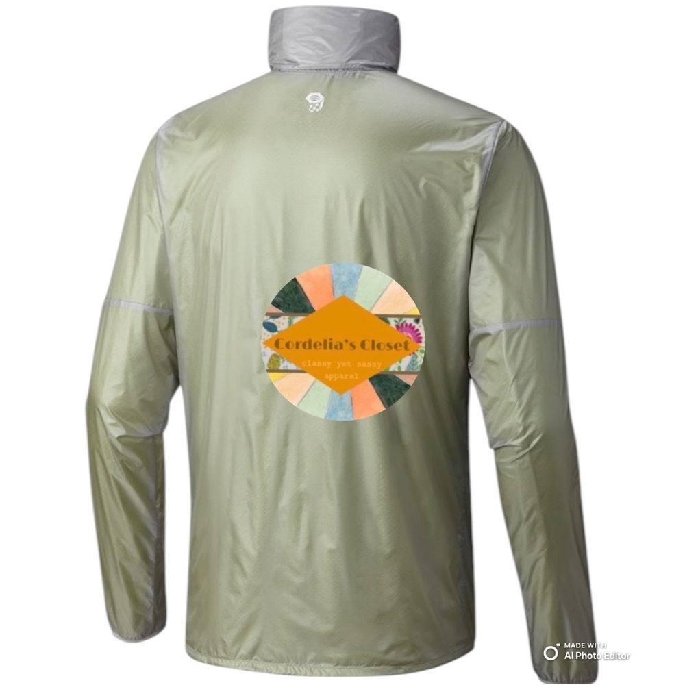 🎀SOLD!🎀 #108 $130 Mountain Hardwear Ghost Lite Pro Jacket Lime Green/Silver L - Picture 2 of 12